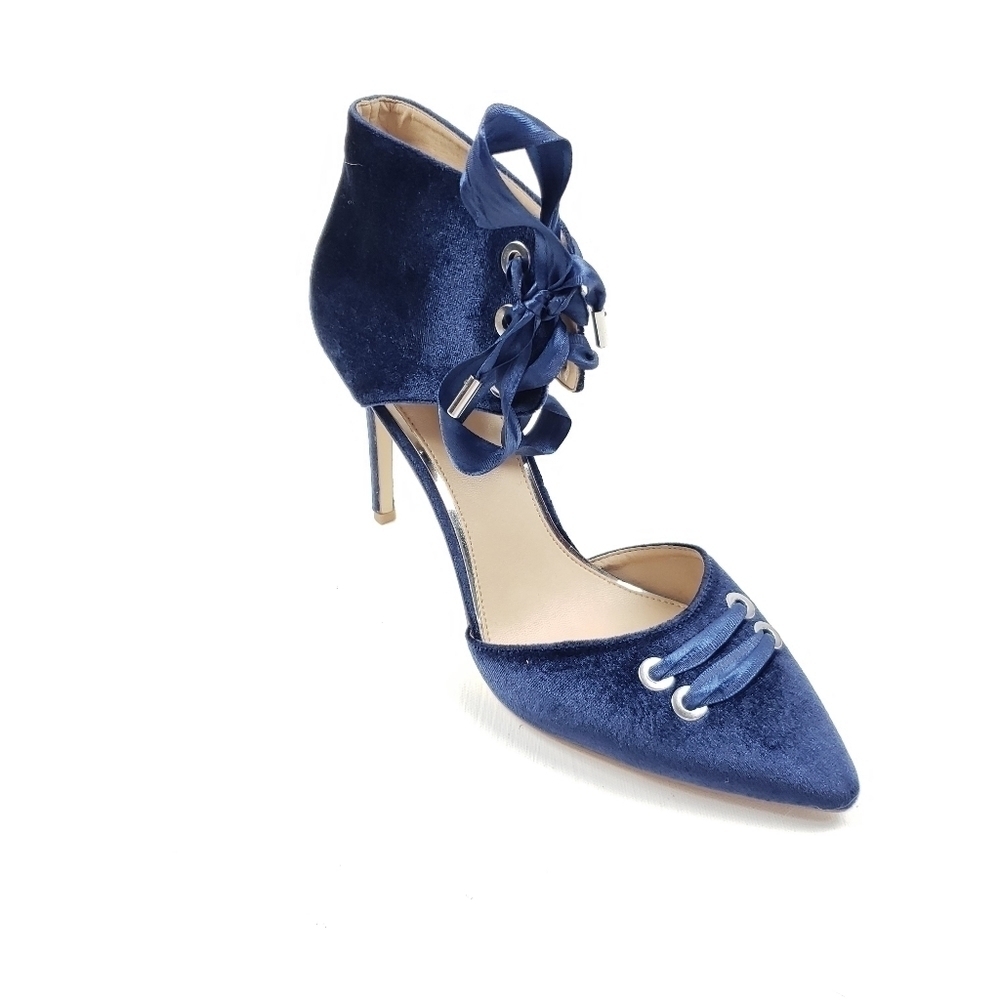 Badgley mischka jewel velvet laluna lace corset ankle heels size 10 - Picture 10 of 10